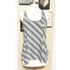 Asymmetrical Striped Racerback Tank